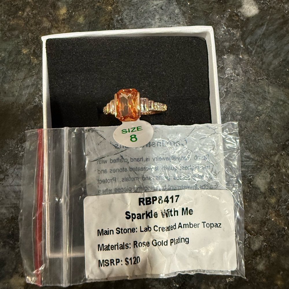 Radiant Orange and Gold Ring